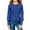 Blue, variant on ITSAME Girls Long Sleeve Shirts, Solid Color Round Neck Casual Rib Knit Top Orange 11T