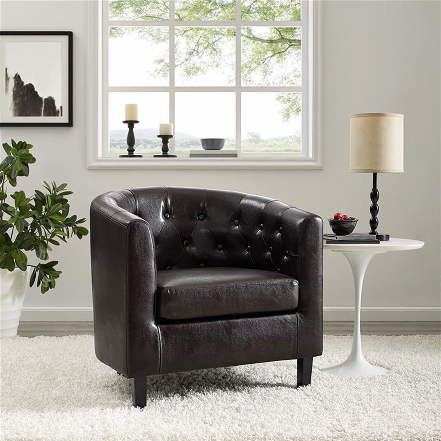  Emma  Button Tufting Accent  Arm Chair  by Naomi Home Color 