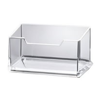 Harlier Acrylic Business Card Display Holder for Desk, Clear Multiple Desktop Business Card Stand Organizer Storage for Exhibition, Home, Office, 1 Pocket, 60 Cards Capacity