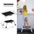thumbnail image 4 of Jocauto Folding Step Stool, Height-Adjustable Step Stool with 15" X 10.2" Non-Slip Platform, Step Ladder with a Portable Handle f, 4 of 7