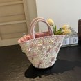 thumbnail image 3 of Bolso Mano para Mujer Cesta Tejido A La Lazo Retazos Viajes Al Aire Libre, 3 of 9