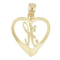 thumbnail image 4 of 14k Initial Heart Pendant Necklace, with 16" Rolo Chain, Letter H, Personalized Gifts for Her, 4 of 5