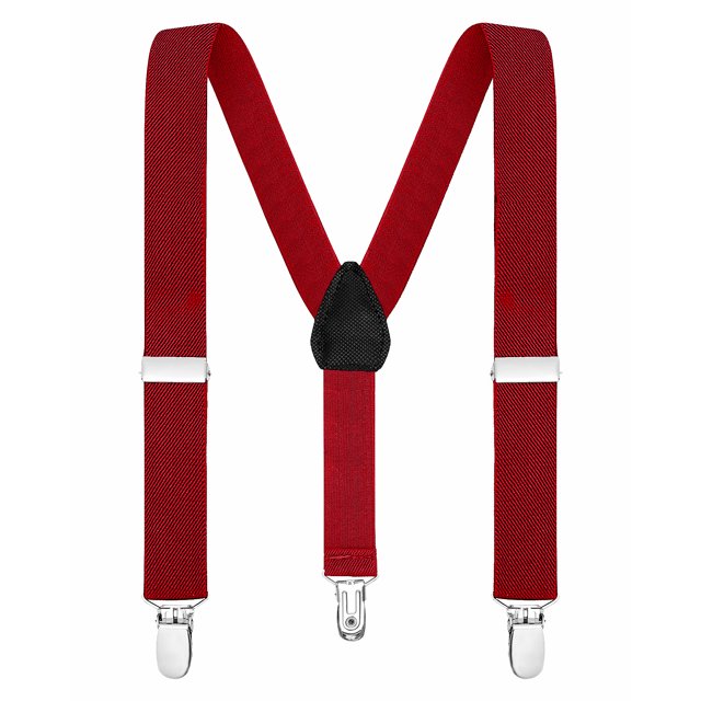 Buyless Fashion Adjustable Suspenders for Kids Toddlers Baby Elastic Solid Color 1 Inch - Y Back Design
