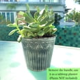 thumbnail image 4 of Hanging Flower Pots - 5 Pack, 4.3 Inch Balcony Planters Railing Hanging, Small Galvanized Metal Fence Planters for Outdoor Plants Farmhouse Garden Rustic Flower Succulent$5Pcs Hanging Flower Pots, Metal Iron Wall Planter Indoor/Outdoor for Railing Fence Balcony Garden Home Decoration$5 Pack Metal Iron Hanging Flower Pots, Balcony Planter, Durable Herb Pots Perfect for Fence, 4 of 7