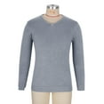 thumbnail image 6 of Jalioing Men's V Neck Sweaters Casual Solid Long Sleeve Knit Pullover Tee Classic Fashion Fall Winter Sweater Tops, 6 of 9