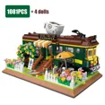 thumbnail image 2 of Blocks 1081pcs Cafe Corner Street Coffee House View Mini Blocks Friends Creative Expert Train Building Block Toy Gift for Girl Kids, 2 of 6