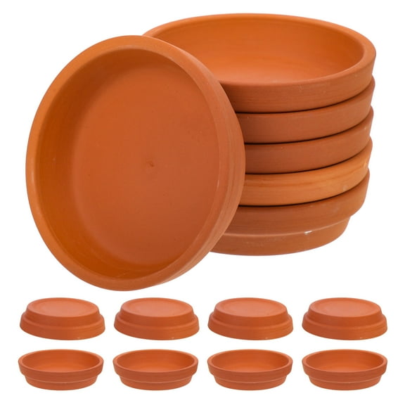 WHAMVOX  10 Pcs Round Planter Garden Pots and Terracotta Tray Drainage