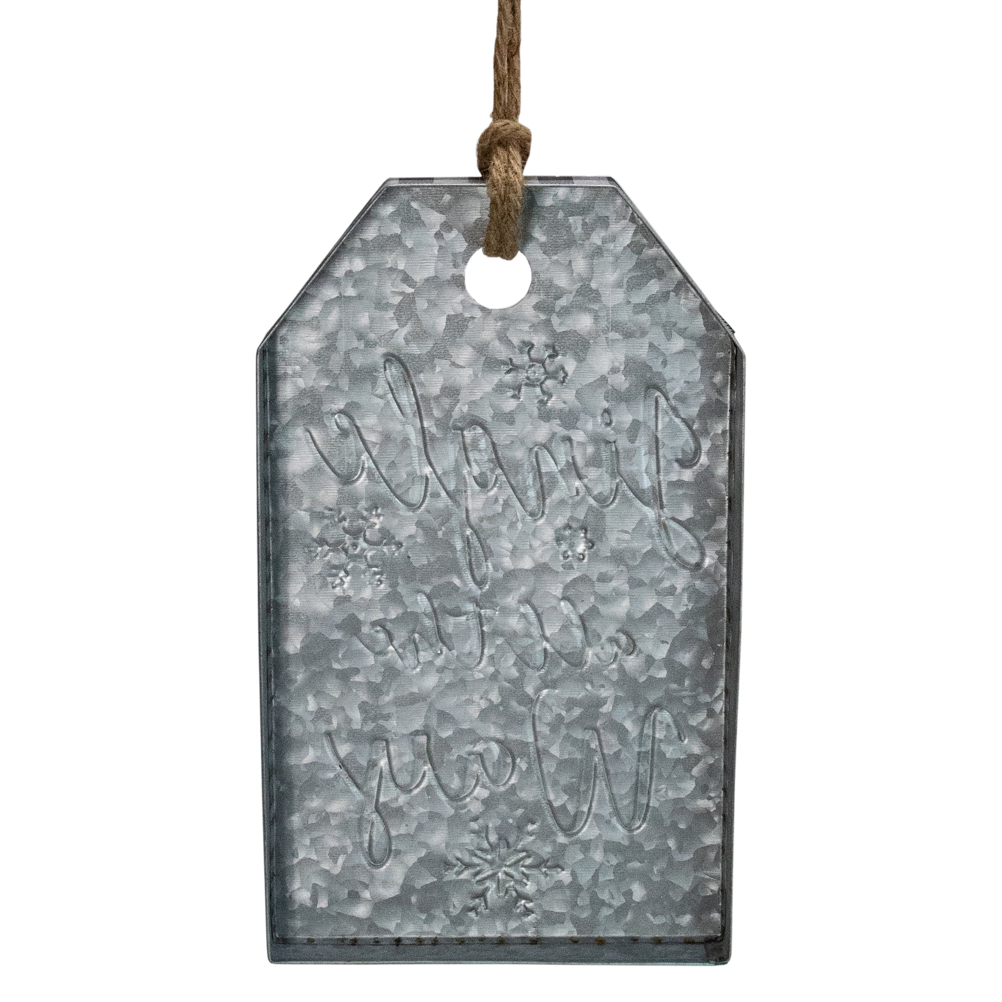 12.25" Silver and Black Metal Distressed "Jingle All The Way" Christmas Wall Decor