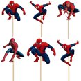 thumbnail image 3 of Decoración con bandera de Spider Man para Tartas, suministros para fiestas de cumpleaños, 1 unidad por lote, 3 of 5