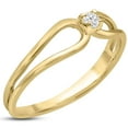 thumbnail image 2 of SuperJeweler Split Shank Diamond Solitaire Promise Ring In Yellow Gold For Women, 2 of 6