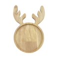 thumbnail image 2 of Christmas Wooden Snack Tray, Reindeer Shaped Charcuterie Board, Natural Wood Serving Platter, Festive Multi Compartment Tray For Cookies, Candy, Nuts, Holiday Tabletop Decor For Christmas Party, 2 of 7