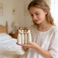 thumbnail image 4 of Creative Faux Wood Resin Craft Ornament – Tabletop Decorative Sculpture, Friendship Figurine for Sisters, Home Office Desk Art Piece（5.3 x1.7x 6.8 In）, 4 of 6