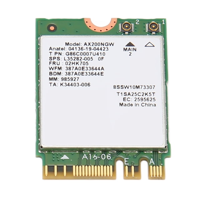 Tarjeta De Red WiFi 6, Profesional Para AX200NGW 2.4G 5G Dual Band 2974Mbps Adaptador De Red Interna Plug And Play Para Computadora Portátil