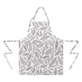 thumbnail image 2 of Light Grey Leaf Like Pattern Apron-Garden Aprons for Women with Pockets-Cotton Linen Waterproof Kitchen Cooking Gardening Aprons Adjustable for Kitchen,Cooking,BBQ and Salon 33x27 Inch, 2 of 7