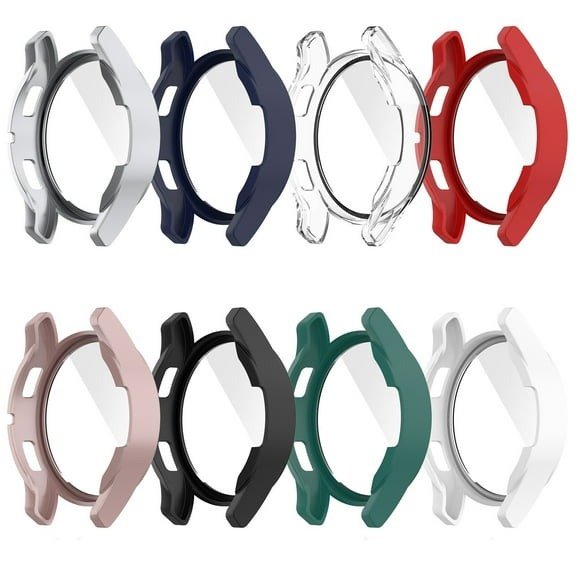 Jacenvly 2024 New Watches For Women For Watch 4 Screen Protector Case 40Mm Tempered Glass Protective Film And Pc Watch Cover Gifts For Her Sliver