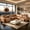 Orange Yellow, variant on Gewnee Oversized Reclining Corner Sectional Couch, Power Reclining with Hidden‑Storage Armrest, Air Leather, Bluetooth Speakers, Wireless & USB Charging, Cup Holders, for Living Room, Black