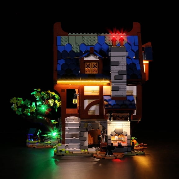 LED Light Compatible with Legos 21325 Building Set, LED Light Kit for Legos 21325 Medieval Blacksmith's shop Building Toy, Decoration Lights with Battery Box, No Building Model Kit