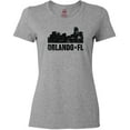 thumbnail image 3 of Inktastic Orlando Skyline with Grunge Women's T-Shirt, 3 of 5
