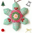 thumbnail image 1 of Christmas Snowflake Felt Ornament Kit, DIY Felt Tree Handmade Crafts Kit with Pre-Cut Felts & Threads for Holiday Crafts, Christmas Tree Decoration (5 PCS ),1 PCS d, 1 of 7