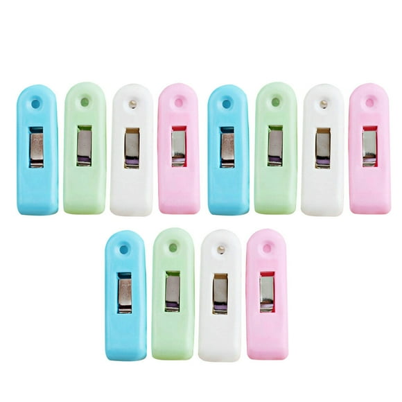 EeaseMX 12 pinzas de plástico para la ropa, de color sólido, resistentes al viento, para calcetines, mantas y ropa interior.