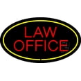 thumbnail image 1 of Law Office Oval Yellow LED Neon Sign 20 x 37 - inches, Black Square Cut Acrylic Backing, with Dimmer - Bright and Premium built indoor LED Neon Sign for Defence Force., 1 of 2