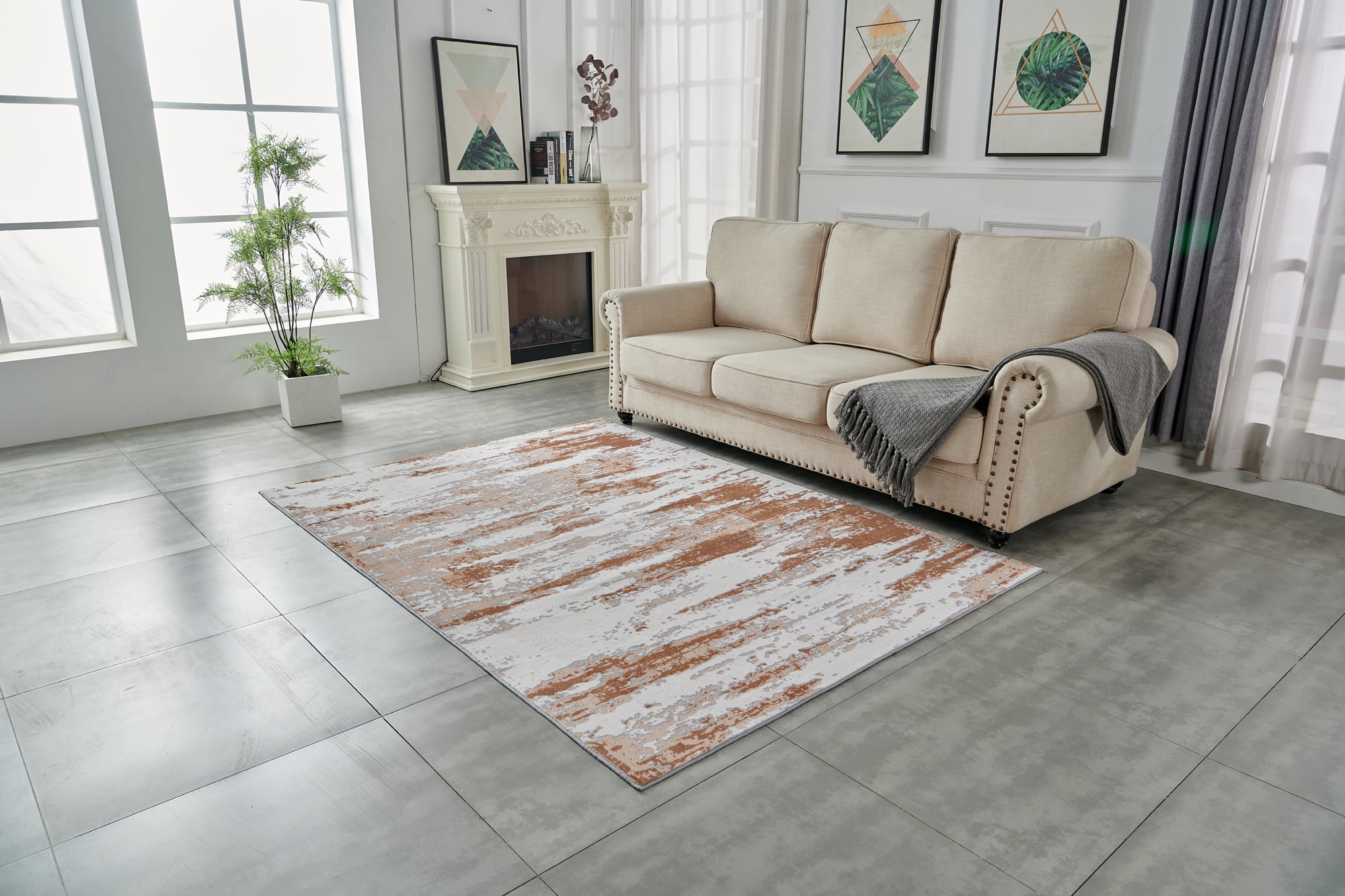 Frame Elegance Wool Rug 120×160 cm Frame Elegance Wool Rug 120×160 cm Elegant Corner Floral II
