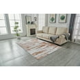 thumbnail image 5 of Amazing Rugs, LLC. "Zara Contemporary" Washable Super Soft Area Rug with Abstract Design Gray/Brown/Rust 3' x 5' Abstract 0.76 - 1 inch Stain, 5 of 7