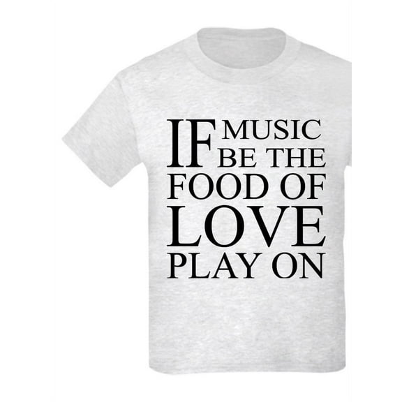 CafePress - Music Food Love Quote Kids Light T Shirt - Light T-Shirt Kids XS-XL