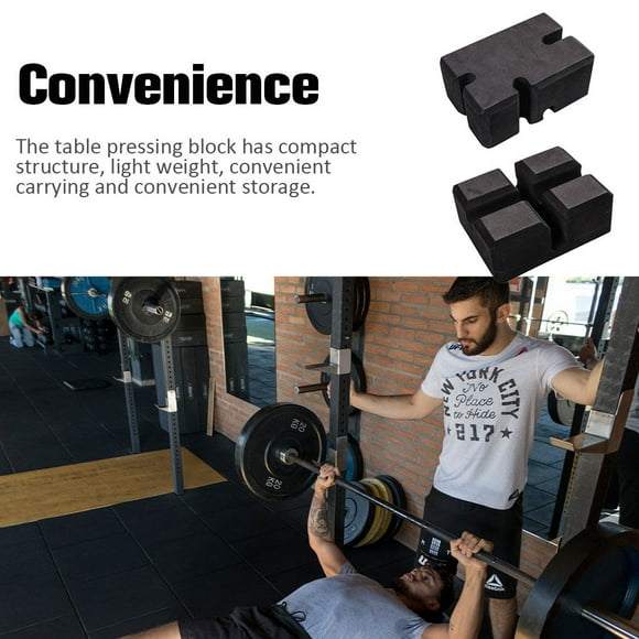 VONKY Bench Press Block Anti-skidding Wear-resistant Strength Block High Hardness Stable Weight Bar Grip Board for Fitness Trainer Type 1