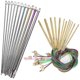 thumbnail image 1 of Tunisian Crochet Hooks Set - 23 Pieces 3-10mm - Bamboo Knitting Needle With Bead - Carbonized Bamboo Cable, 1 of 5
