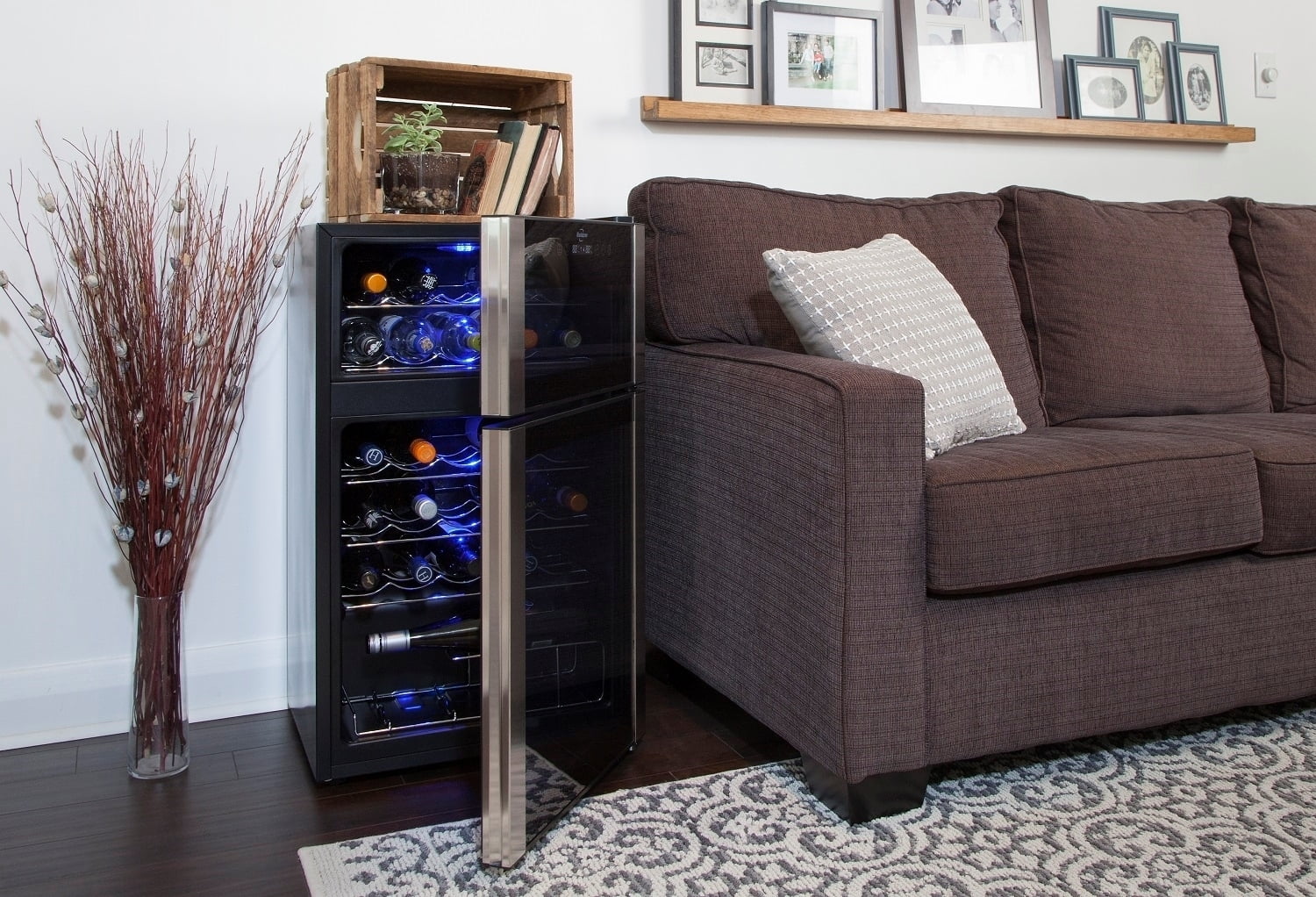 Koolatron 29 Bottle Dual Zone Wine Cooler Freestanding Wine Fridge
