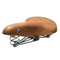 thumbnail image 2 of Cowhide Seat Saddle for Cruiser, Road Bike, Tou Bike, Brown With Rope, 2 of 7