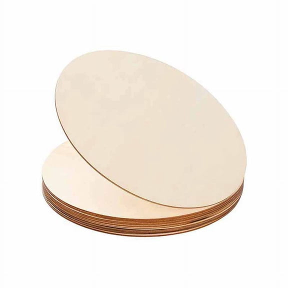 10PCS Natural Wood Pieces Round Unfinished Wooden Discs for Crafts Centerpieces DIY Christmas Ornaments 5.9inch,10 x Wood Pieces ,wood color