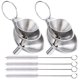 thumbnail image 2 of GOOHOCHY 1 juego de embudo de acero inoxidable para cocina, filtro de cocina con cepillos, suministros de cocina, 2 of 8