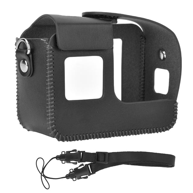 Funda protectora de PU para GoPro, funda protectora de cuero PU hecha a mano para cámara deportiva TELESIN Funda protectora de cuero para cámara deportiva Durabilidad mejorada