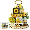 thumbnail image 2 of Tiered Tray Decor Sunflower Decor Set Sunflower Tiered Tray Decorative Wooden Summer Tiered Tray Items Kitchen Decor for Home Table Shelf Apartment Decor 2024 Graduation Gifts for Him and Her 12 Pack, 2 of 7