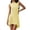 Light Yellow, variant on Women's High Low Round Neck Sleeveless Dress With Sheer Overlay 95% Polyester 5% Spandex Ideal for Day and Night Wear