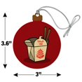 thumbnail image 6 of Chinese Food Takeout Box with Chopsticks Wood Christmas Tree Holiday Ornament, 6 of 6