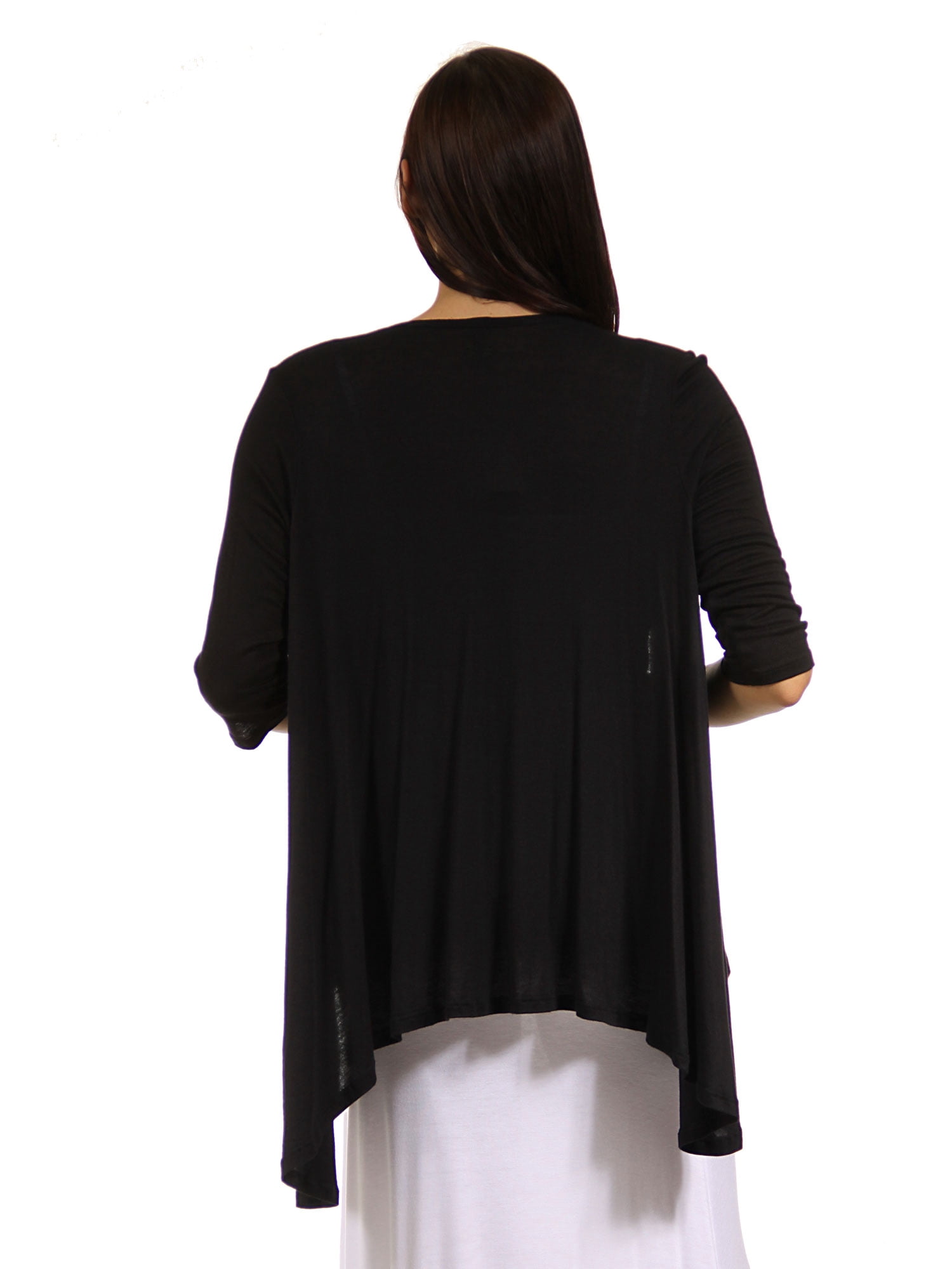 24seven Comfort Apparel Elbow Length Sleeve Maternity Open Cardigan