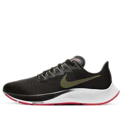 Nike Air Zoom Pegasus 37 BQ9646-004 Men Black/Olive Low Top Running Shoes NDD384 (7)