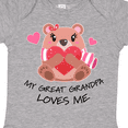 thumbnail image 4 of Inktastic My Great Grandpa Loves me- bear and hearts Boys or Girls Baby Bodysuit, 4 of 5