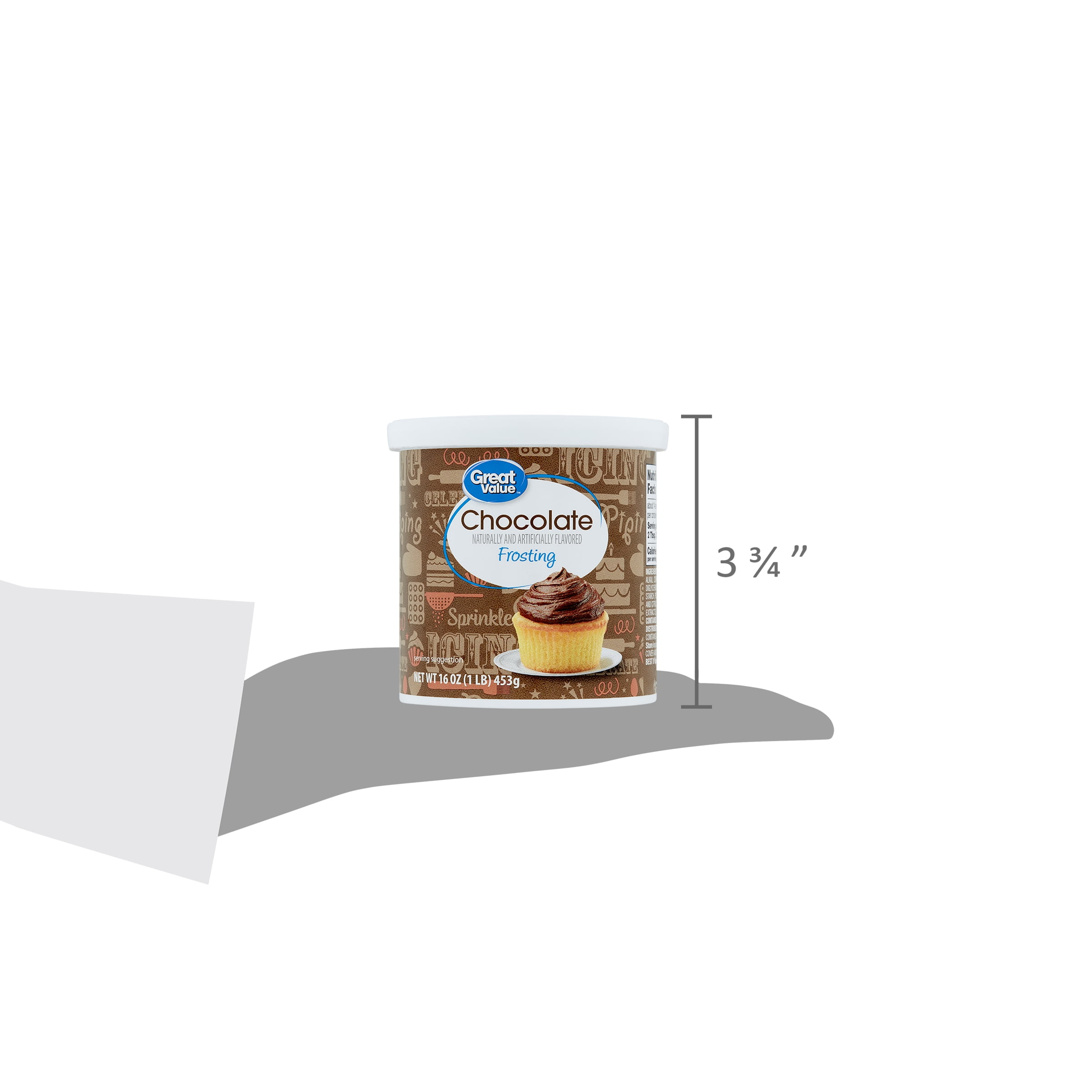Great Value Chocolate Frosting, 16 oz Tub
