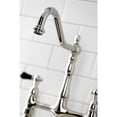 thumbnail image 5 of Kingston Brass Bridge Kitchen Faucets With Polished Nickel Finish KS1276PKLBS, 5 of 8