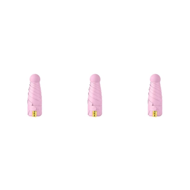 Paraguas lluvioso Mini sombrilla Bewildely Protección solar Bolsillo ligero Multicolor rosa melocotón