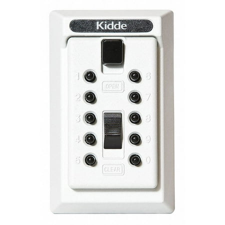 Kidde Lock Box,White,Surface,PushButton,5 Keys