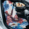 thumbnail image 2 of Bulopur Bald Eagle Front Car Seat Cover Towel for Men 250 Years of America Decorative Car Seat Protector with Storage Bag for Beach Vacation Portable Fit SUV Sedan Truck 1pcs, 2 of 7