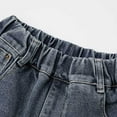 thumbnail image 4 of OGLCCG Boy's Casual Straight Leg Jeans Elastic Waist Loose Fit Denim Pants with Pockets Lightweight Baggy Jean Pants Size 5-15 Years, 4 of 6