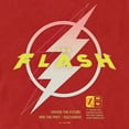 thumbnail image 2 of Men's The Flash Saving the Future Lightning Logo Graphic Tee Red Large, 2 of 5