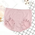 thumbnail image 3 of Bigersell Lace Underwear for Women Clearance Womens Underwear Thong Thong Panty Style P-1457 Nylon Period Panties Cotton Thongs Briefs Mid Waist Women's Briefs Pink S, 3 of 3