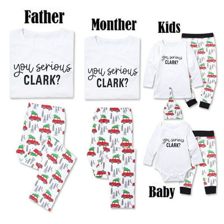 

Xmas Matching Family 2PCS Pajamas Set Cute Patterns Family Collection Sleepwear Christmas Sleepwear Nightwear Long Pajamas